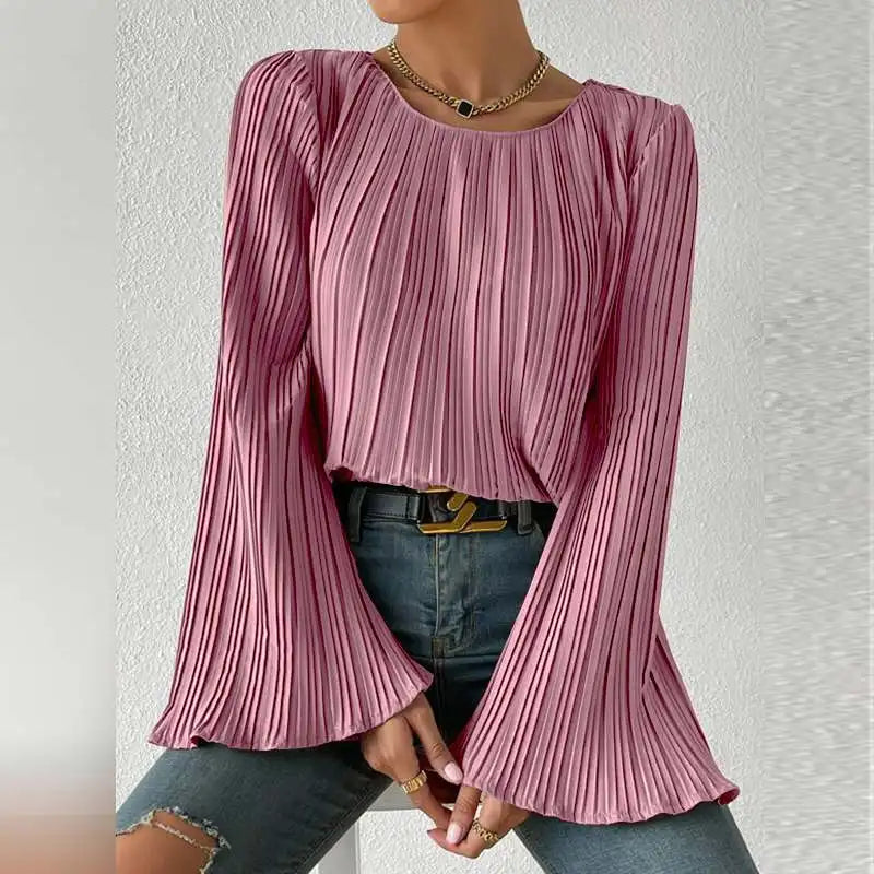 Elegant Flare Sleeve Blouse