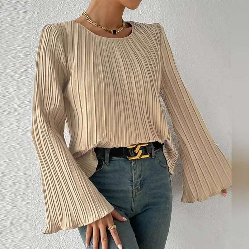 Elegant Flare Sleeve Blouse