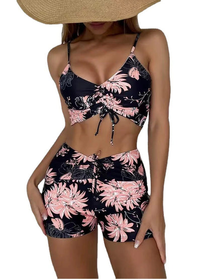 Women's High Waist Floral Bikini