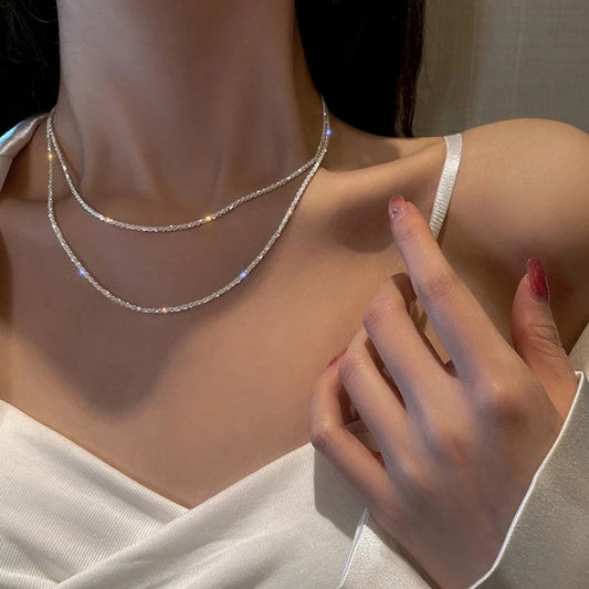 Sparkling Clavicle Chain Choker