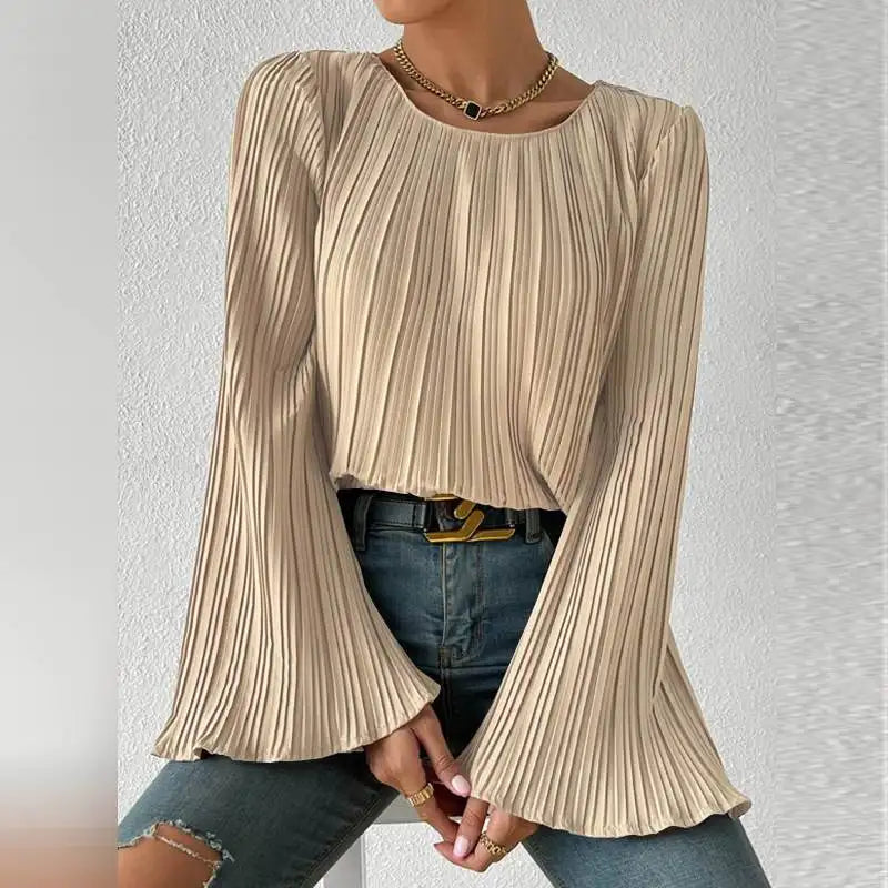 Elegant Flare Sleeve Blouse