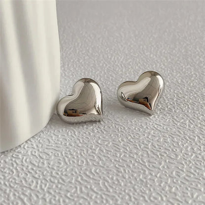 LATS Gold Heart Stud Earrings