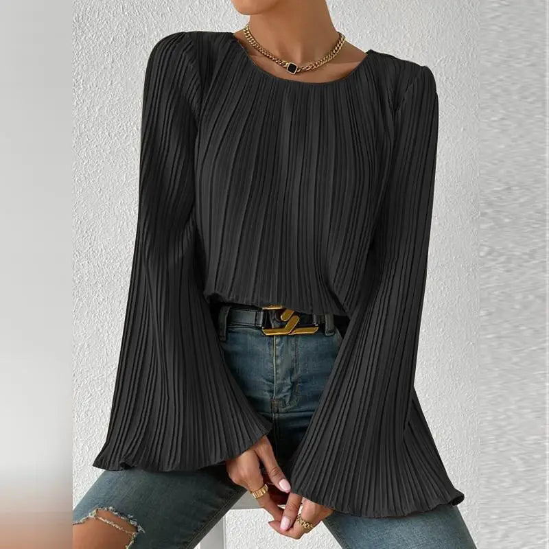 Elegant Flare Sleeve Blouse